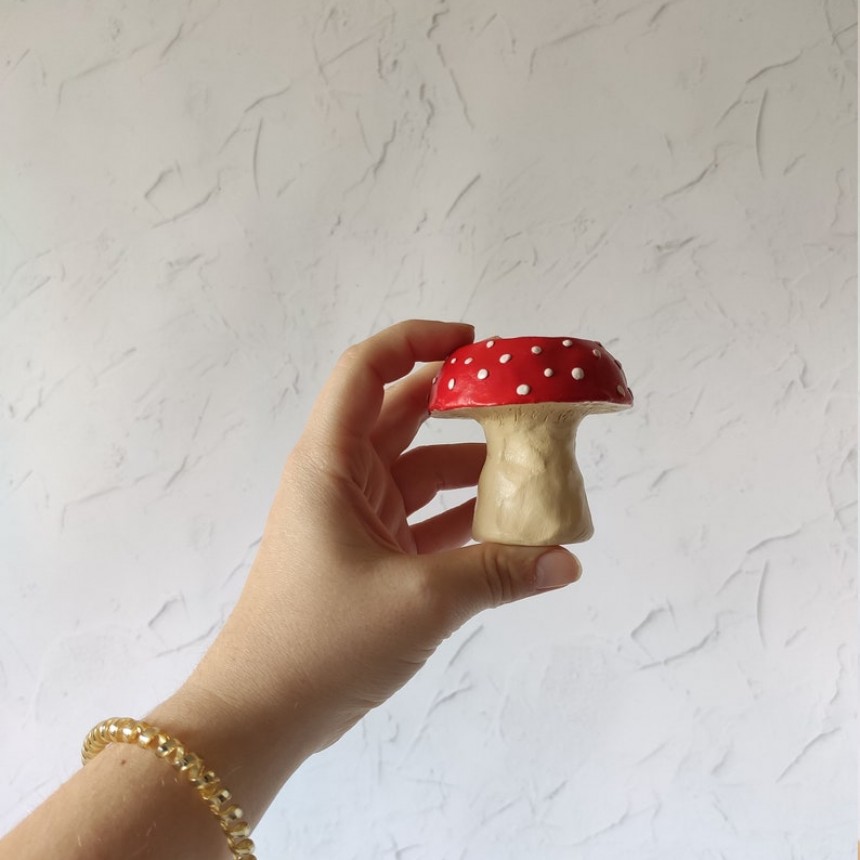 Amanita muscaria mushroom tea light candleholder Cottagecore gift