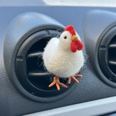 White chicken air vent clip