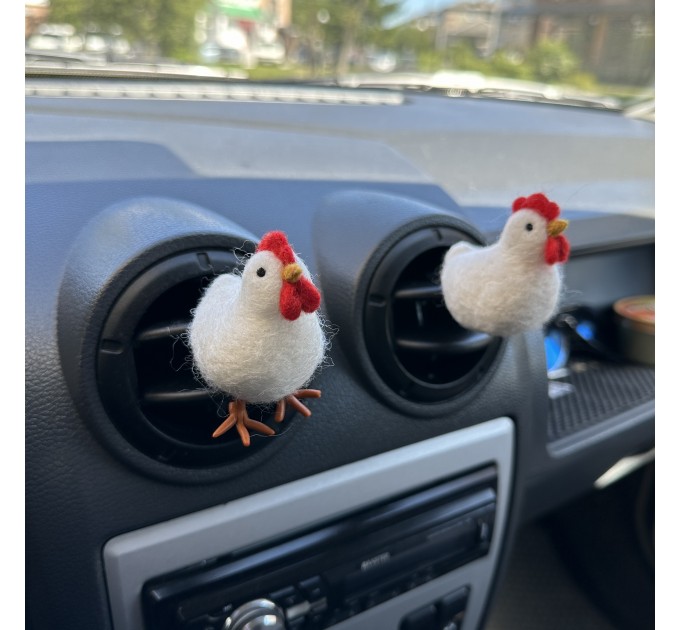 White chicken air vent clip