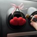 Cherries air vent clip Cherries hearts with bow air vent clip