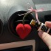 Cherry air vent clip Cherry heart with bow air vent clip