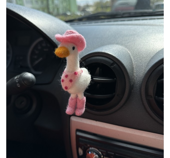 Cowboy goose air vent clip Goose lover gift Farm animal car decor