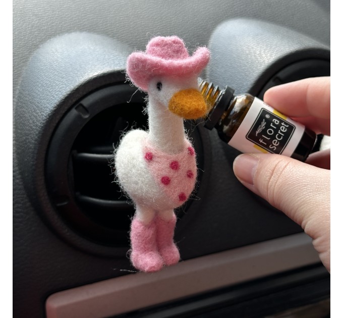 Cowboy goose air vent clip Goose lover gift Farm animal car decor