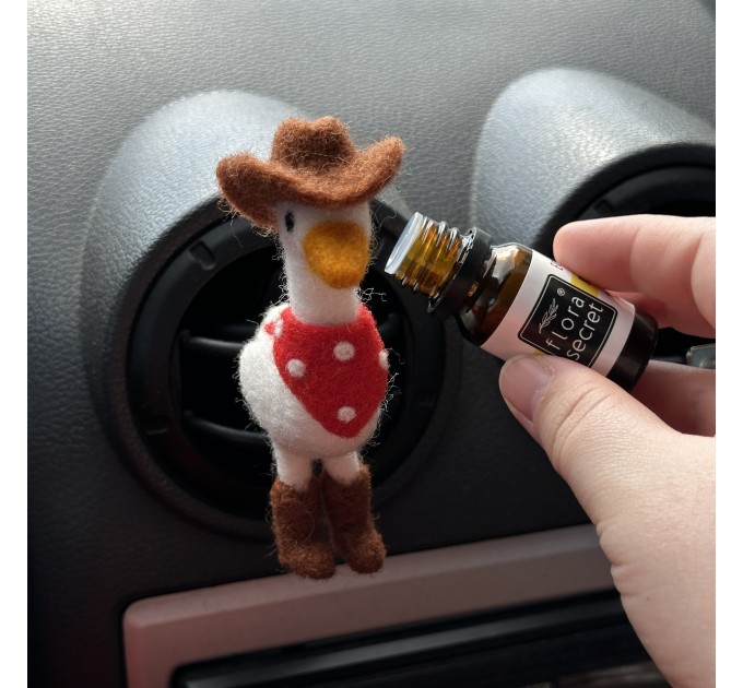 Cowboy goose air vent clip Goose lover gift Farm animal car decor