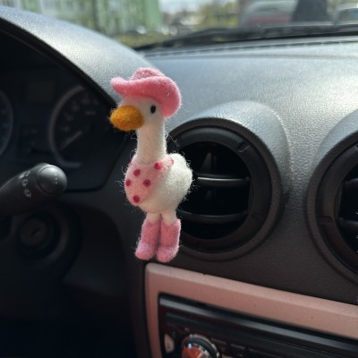 Cowgirl goose air vent clip Goose lover gift Farm animal car decor