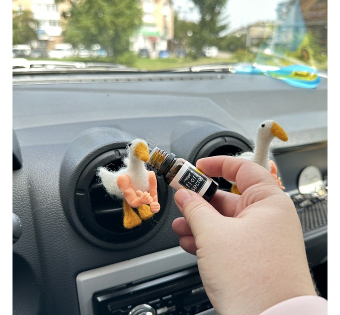 Rude goose with middle finger hands air vent clip Goose lover gift Farm animal car decor