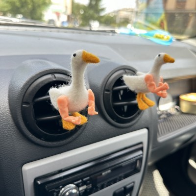 Rude goose with middle finger hands air vent clip Goose lover gift Farm animal car decor