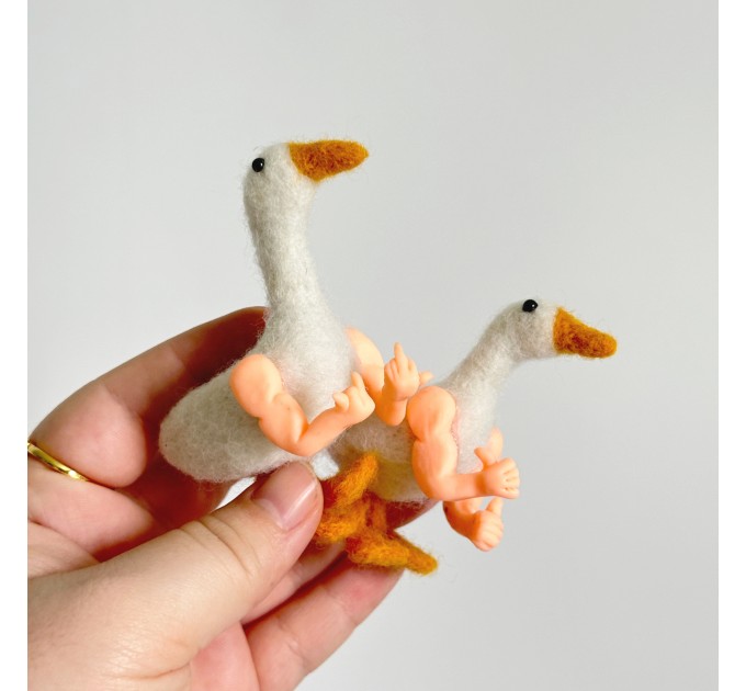 Rude goose with middle finger hands air vent clip Goose lover gift Farm animal car decor