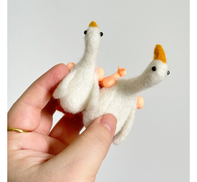 Rude goose with middle finger hands air vent clip Goose lover gift Farm animal car decor