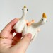 Rude goose with middle finger hands air vent clip Goose lover gift Farm animal car decor