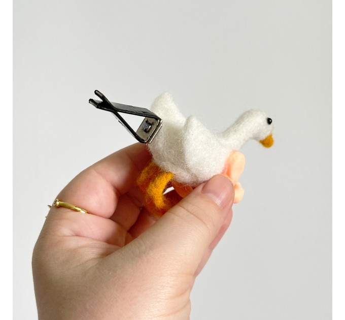 Rude goose with middle finger hands air vent clip Goose lover gift Farm animal car decor