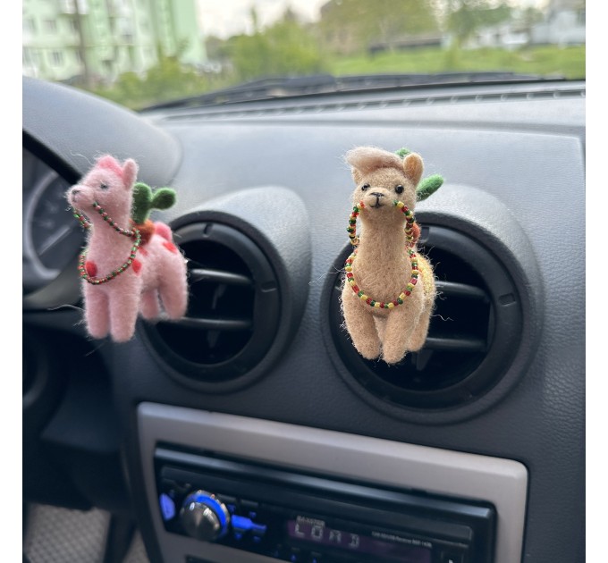 Cute llama air vent clip Llama lover gift Farm animal car decor