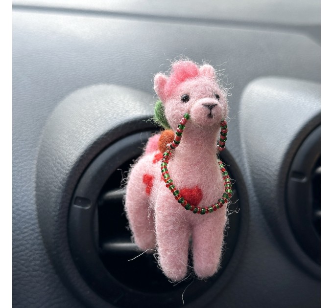 Cute llama air vent clip Llama lover gift Farm animal car decor