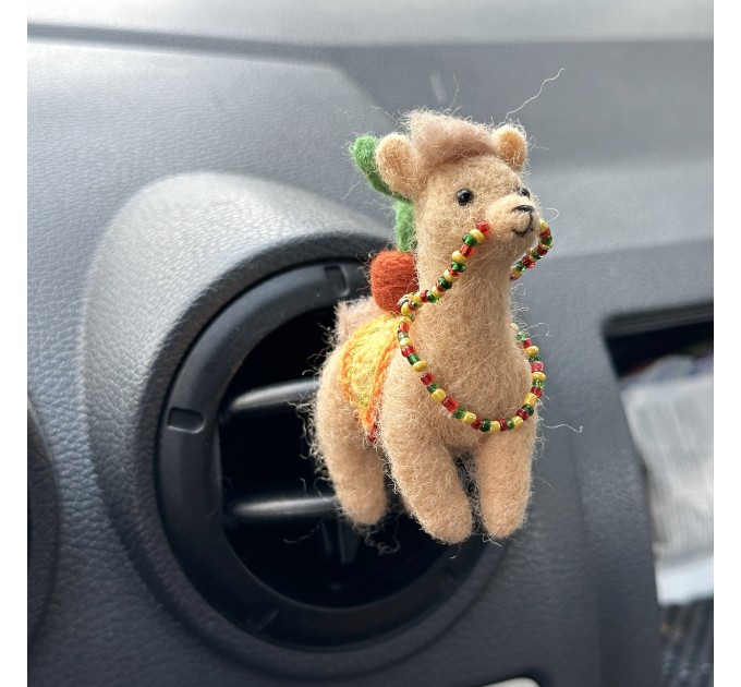 Cute llama air vent clip Llama lover gift Farm animal car decor