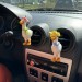 Goose with flower hat and bows air vent clip Goose lover gift Farm animal car decor