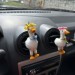 Goose with flower hat and bows air vent clip Goose lover gift Farm animal car decor