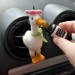 Goose with flower hat and bows air vent clip Goose lover gift Farm animal car decor