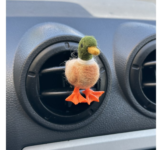 Mallard duck air vent clip Duck lover gift Farm animal car decor