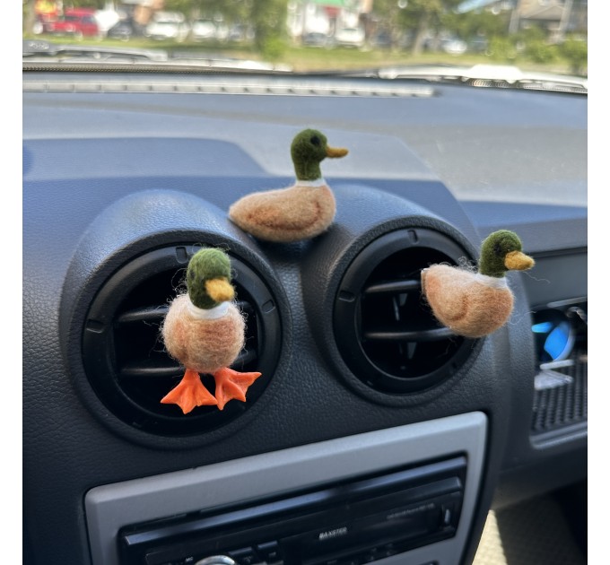 Mallard duck air vent clip Duck lover gift Farm animal car decor