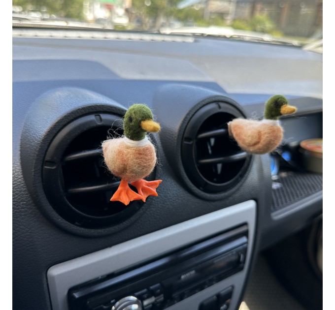 Mallard duck air vent clip Duck lover gift Farm animal car decor