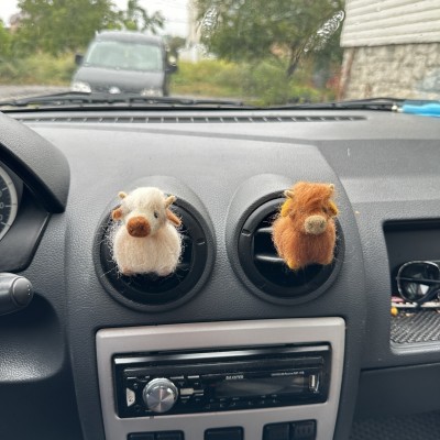 Scottish highland cows air vent clip Cow lover gift Farm animal car decor