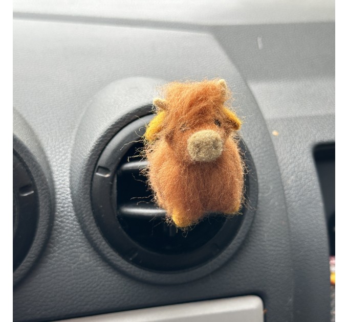 Scottish highland cows air vent clip Cow lover gift Farm animal car decor