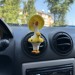 Summer goose with sun hat and yellow duck swim ring air vent clip Goose lover gift Farm animal car decor