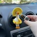 Summer goose with sun hat and yellow duck swim ring air vent clip Goose lover gift Farm animal car decor