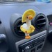 Summer goose with sun hat and yellow duck swim ring air vent clip Goose lover gift Farm animal car decor