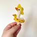 Summer goose with sun hat and yellow duck swim ring air vent clip Goose lover gift Farm animal car decor